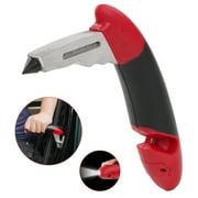 KEKOY Car Door Assist Handle for Seniors, Car Door Handle for Elderly, Vehicle Standing Handle with LED Light, Seatbelt Cutter, Window Breaker, Red